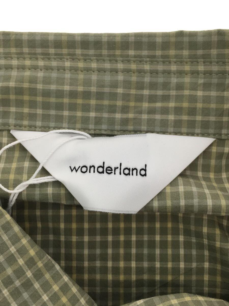 Wonderland◆22SS/Big check S/S shirts半袖シャツ/1/コットン/グリ/チェック/WL22SS-SH01_画像3