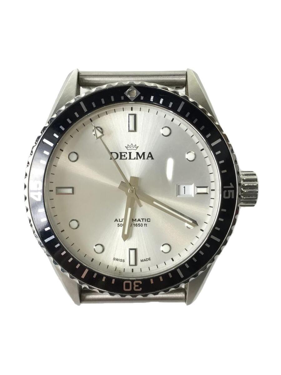 DELMA/デルマ/自動巻腕時計/アナログ/ステンレス/ホワイト/シルバー/SS/箱あり