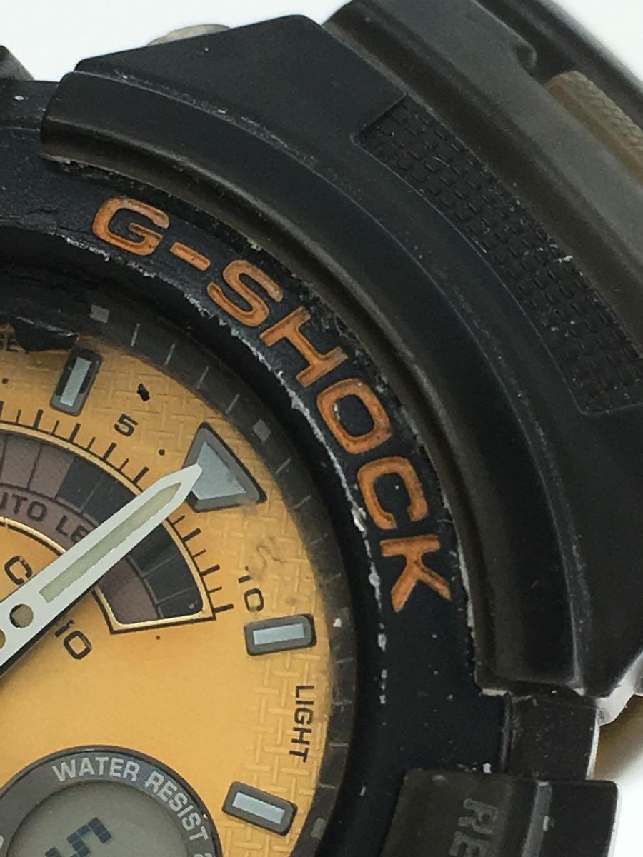 CASIO◆クォーツ腕時計・G-SHOCK/デジアナ/ナイロン/BLK/CLR_画像6