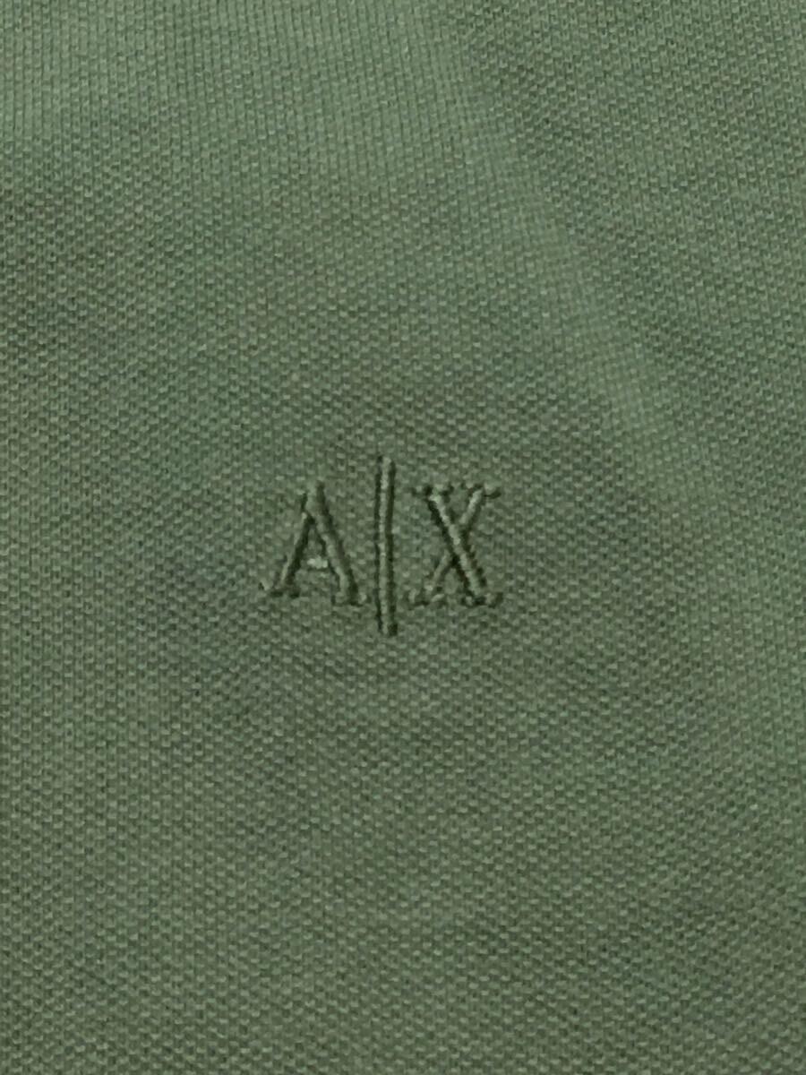 ARMANI EXCHANGE◆ポロシャツ/刺繍ロゴ/ワンポイントロゴ/S/コットン/カーキ/無地/91714 32528_画像5