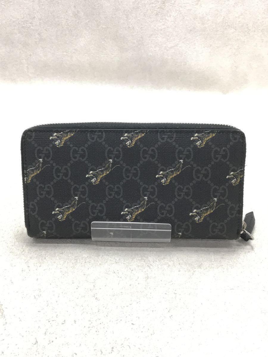 GUCCI◆長財布/キャンバス/BLK/総柄/レディース/575135_画像2