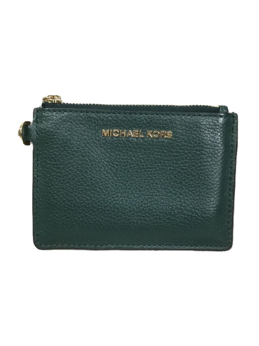 MICHAEL KORS◆MONEY PIECES SM COIN PURSE/パスケース/レザー/GRN/レディース/32T7GM9P0L_画像1