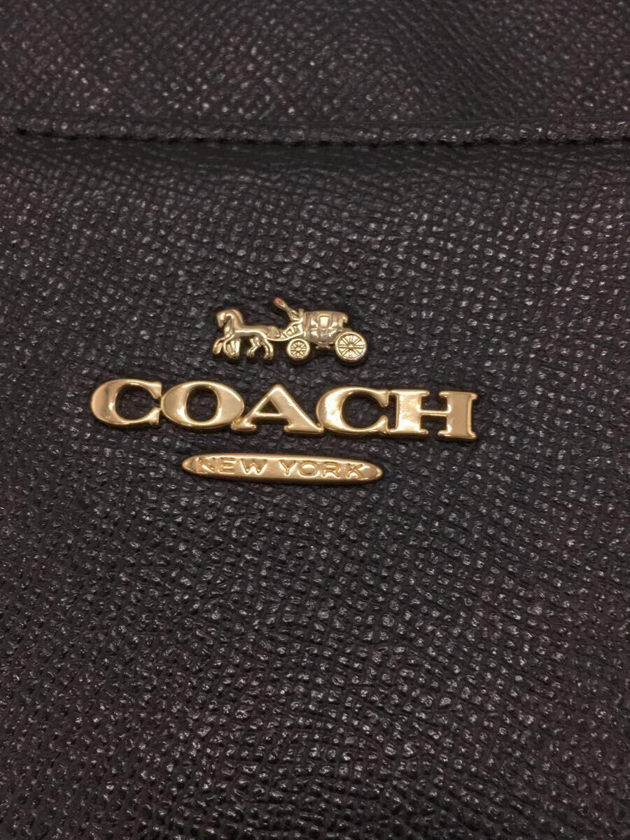 COACH◆トートバッグ/PVC/BLK/無地/F31474_画像5