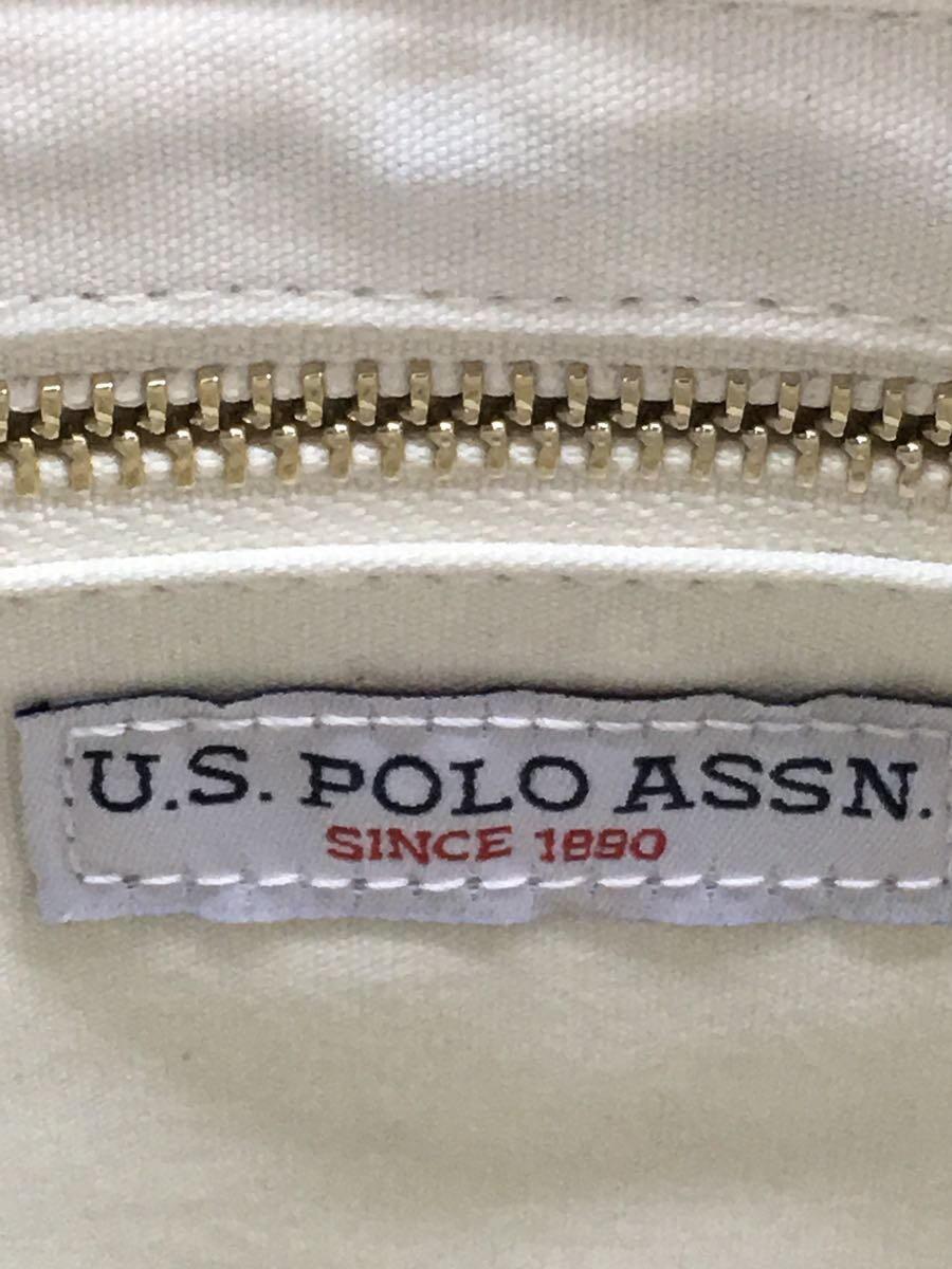 U.S.POLO ASSN.◆US2615/ロゴ刺繍/ハンドバッグ/トートバッグ/キャンバス/ブラック/黒/ボーダー/鞄_画像5