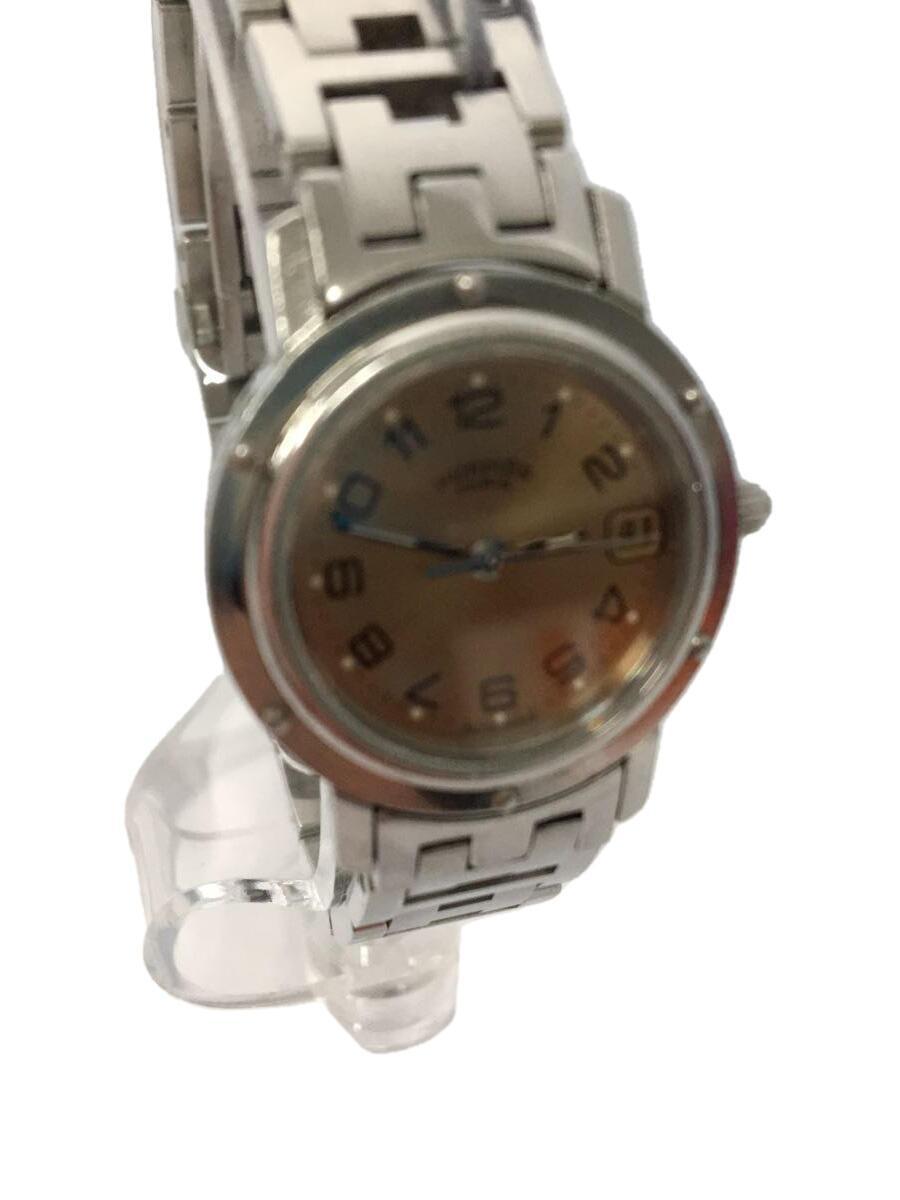 日本最大級 HERMES◇HERMES クォーツ腕時計/アナログ/ステンレス/GLD