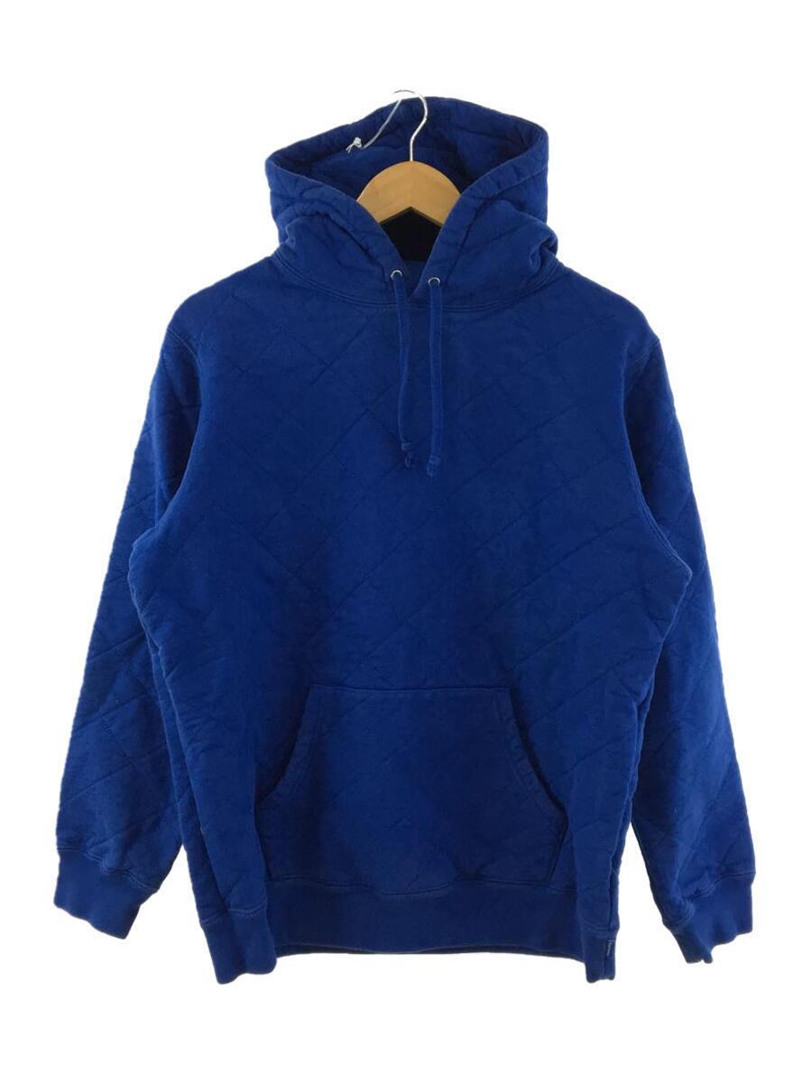 Supreme◆パーカー/M/コットン/ブルー/18AW/Quilted Hooded Sweatshirt