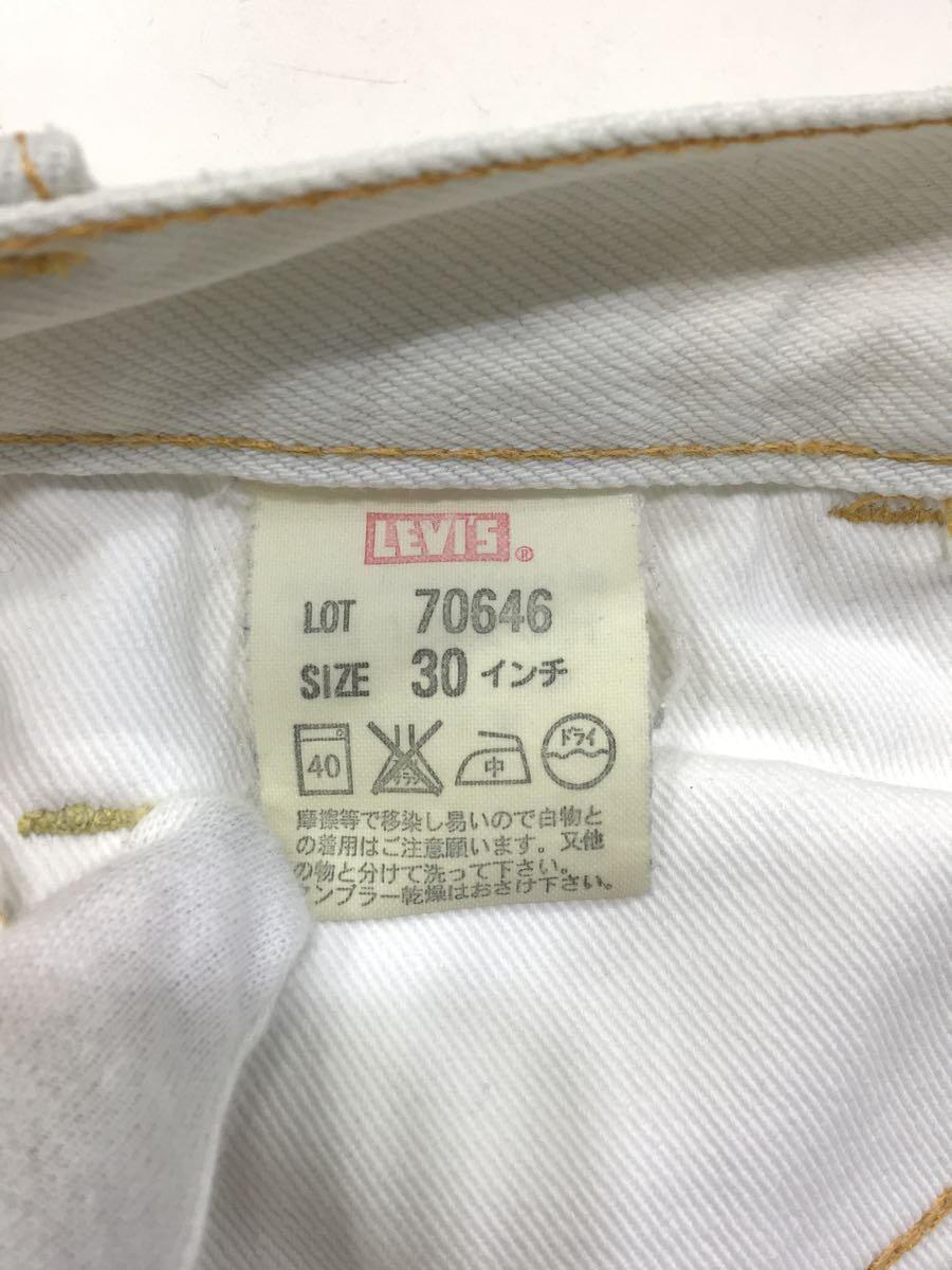 Levi’s Vintage Clothing◆ブーツカットパンツ/30/コットン/WHT/無地/70646_画像4