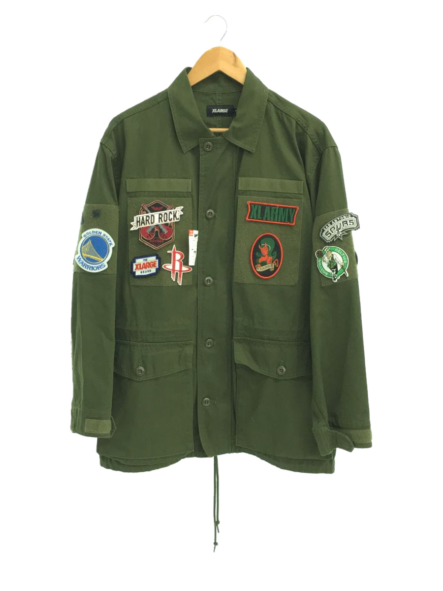 X-LARGE◆ミリタリージャケット/S/1012130210074/21AW/PATCHED MILITARY JACKET