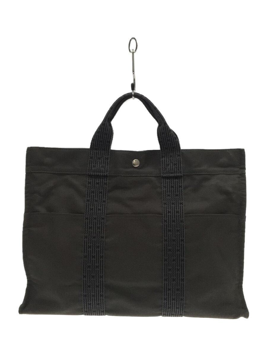 絶品】 HERMES◇フールトゥMM・キャンバストートバッグ/角擦れ有/GRY