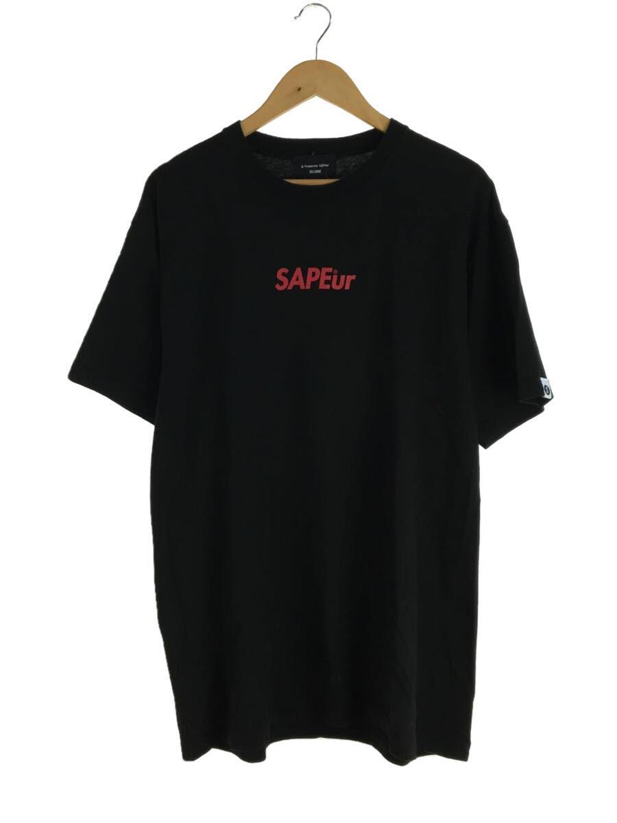 A Elegantes SAPEur◆アエレガンスサプール/バッグプリント/ロッドマン/Tシャツ/XXL/コットン/BLKの画像1