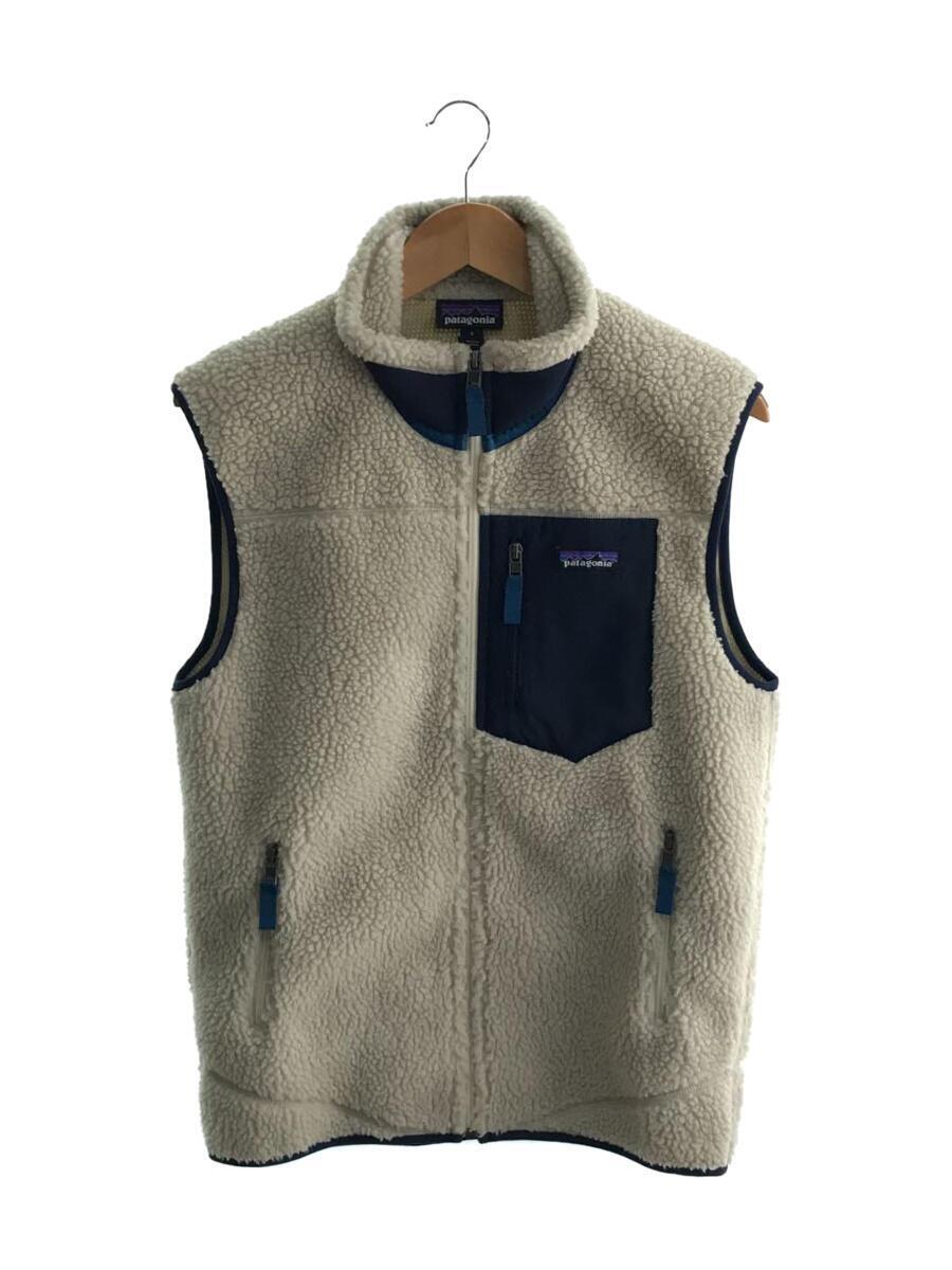 patagonia◇19AW CLASSIC RETRO X VEST/フリースベスト/S/アイボリー