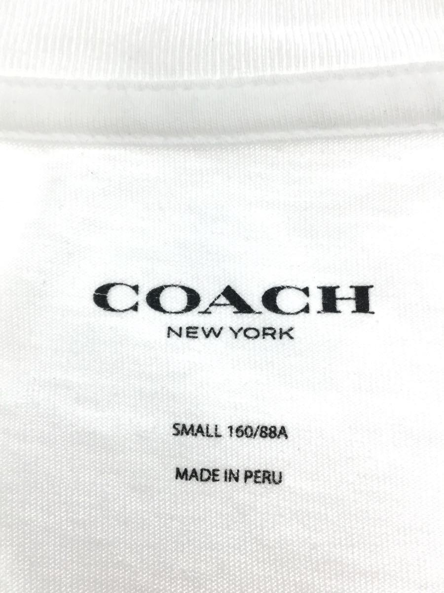 COACH◆COACH/Tシャツ/S/コットン/WHT/プリント_画像3