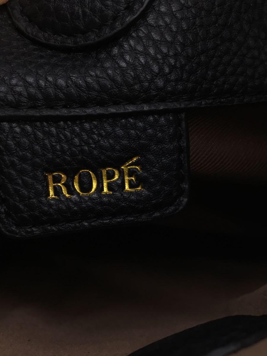 ROPE◆ショルダーバッグ/フェイクレザー/BLK/無地_画像5