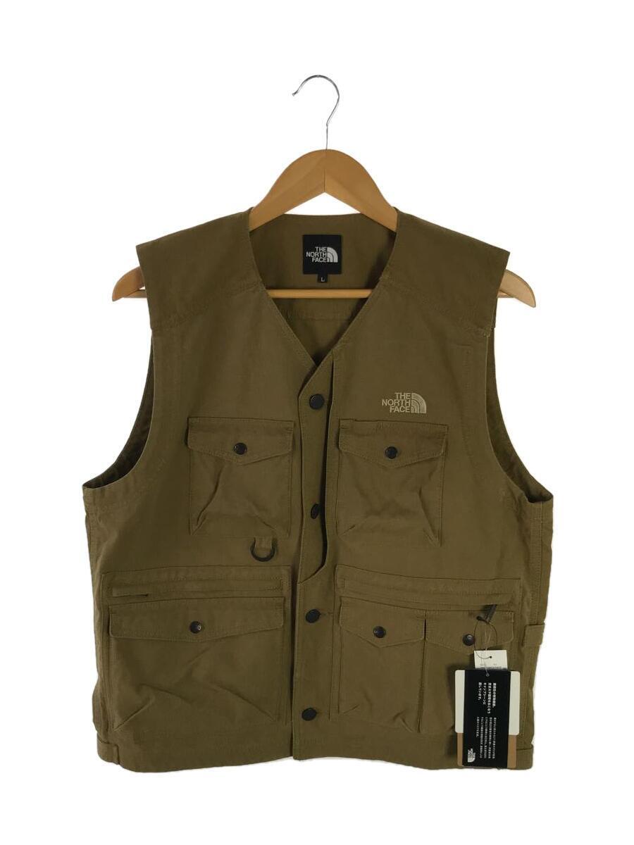 THE NORTH FACE◆FIREFLY CAMP VEST_ファイヤーフライキャンプベスト/L/コットン/CML