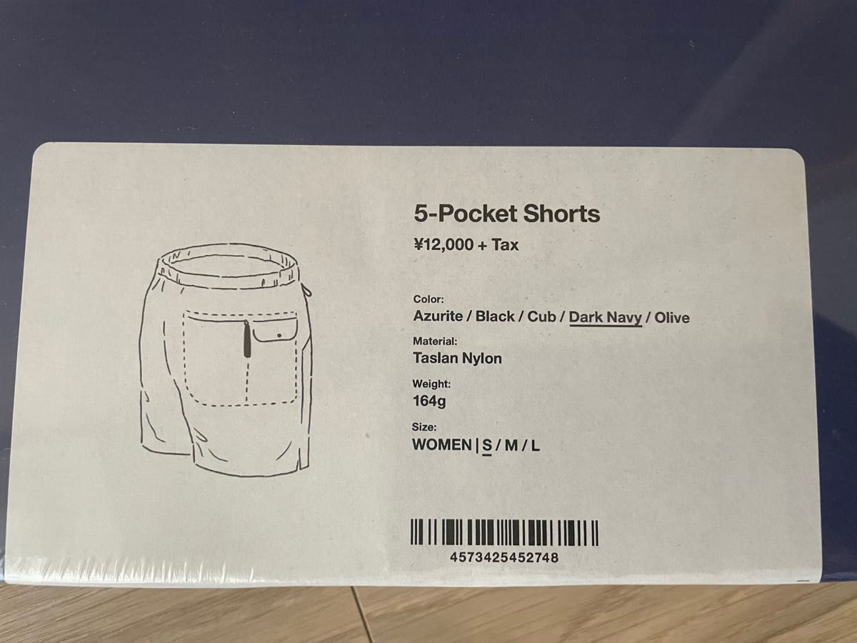 【新品未開封】山と道　5-Pocket Shorts ダークネイビー　WOMEN Sサイズ（5ポケットショーツ）