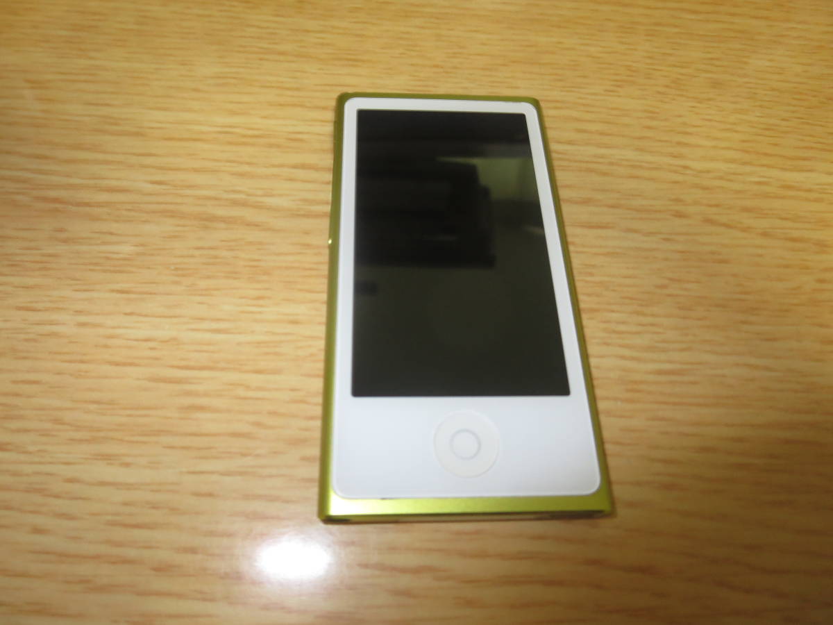 附件未使用！ 1日元〜美麗商品最落下的iPod nano 16GB MD476J / A黃色第7代 原文:付属品未使用！　1円～美品最落無　iPod nano 16GB MD476J/A　イエロー　第7世代