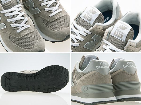 新品/NEW BALANCE/ニューバランス/WL574EVG/レディースモデル/GRAY/グレー/ECOGREENスエード/ワイズB/24.5cm_画像3