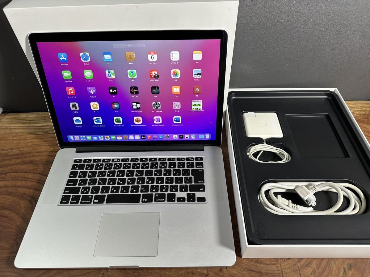 レア最上位美品」Apple MacBook PRO Retina 15inch 2015/CPUi7 2 8GHZ ...