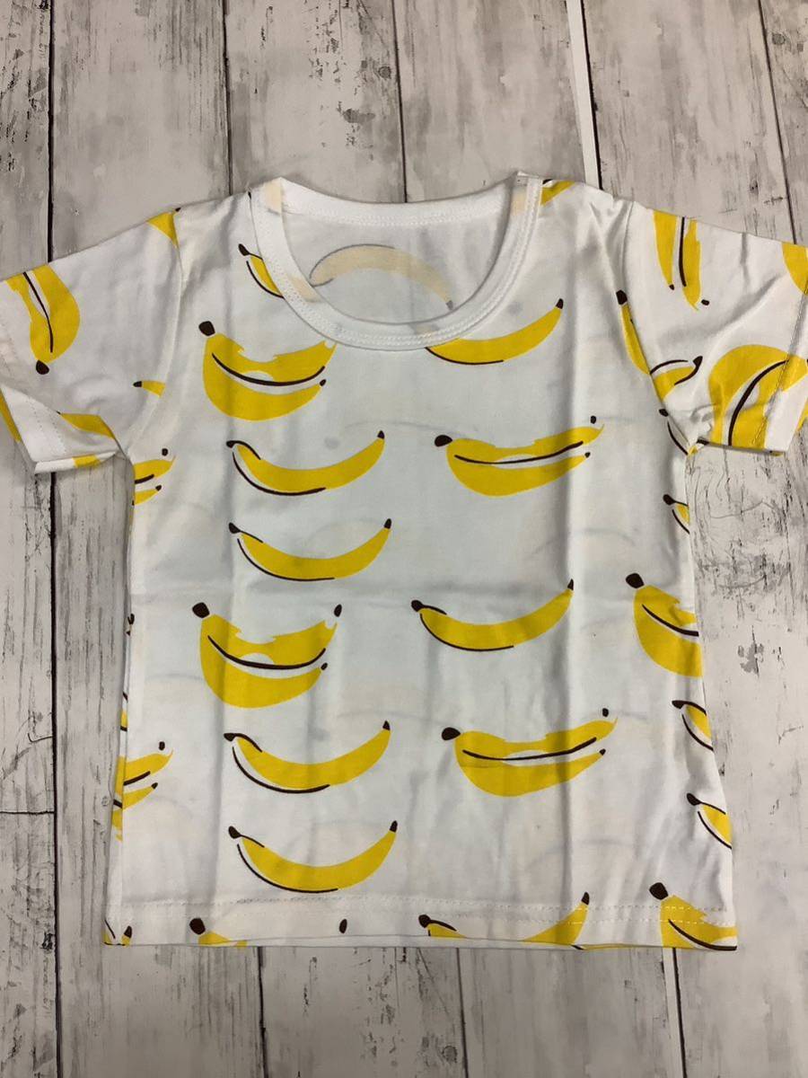 ベビー キッズ セットアップ tシャツ パンツ 2点セット バナナ柄 90㎝ 綿100% Tシャツスーツの画像3