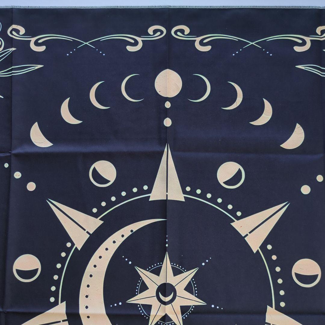  таро Cross ( солнечный & moon * растения ) черный × бежевый Ora kru карта коврик предсказание для кровать ткань 