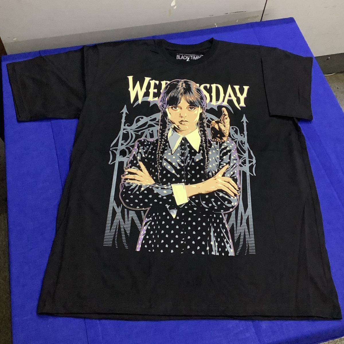 SR13D4. デザインTシャツ XXLサイズ　Wednesday ウェンズデー　The Addams Family アダムス・ファミリー