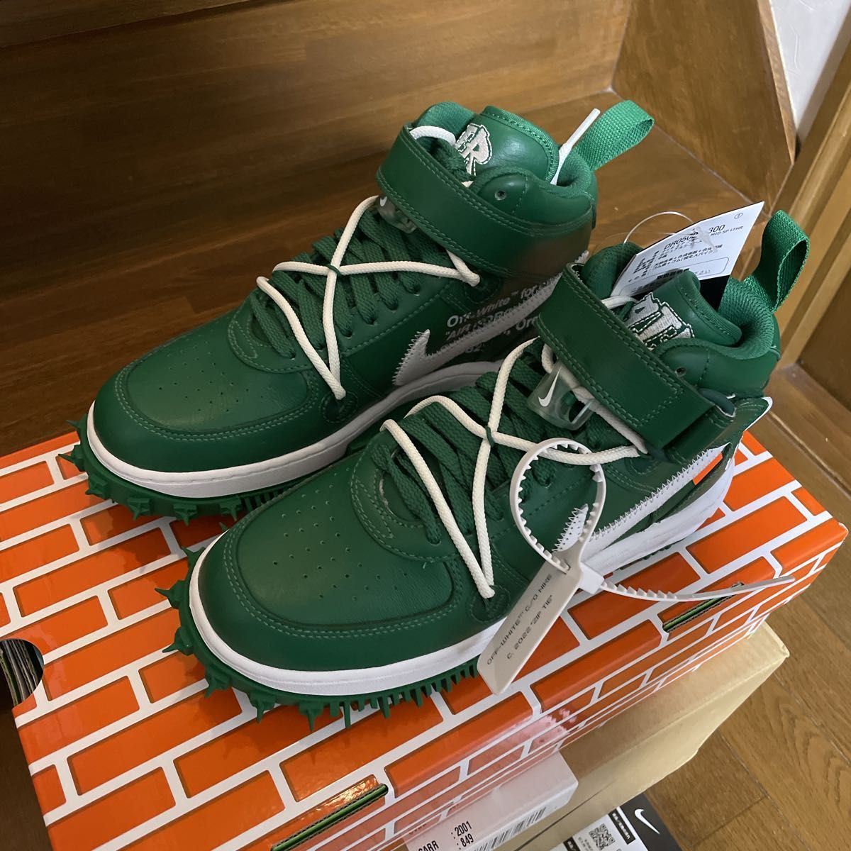 Off-White × Nike Air Force 1 Mid SP LTHR "Pine Green 24㎝