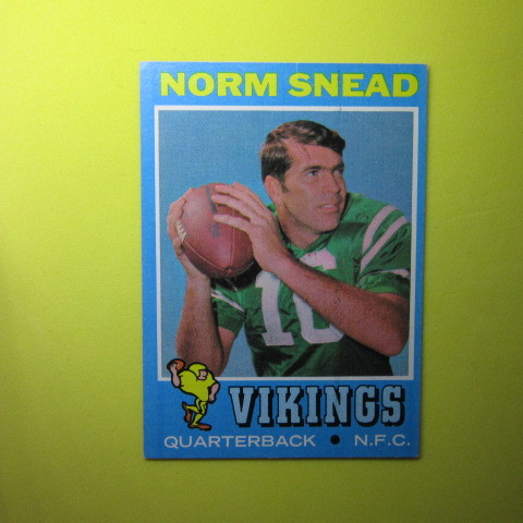 1971 Topps Football #184 Norm Sneadの画像1