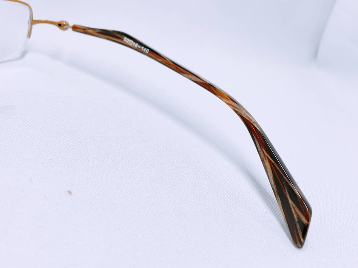 2B-60 メガネ メガネフレーム 眼鏡 Daisy ブランド ハーフリム 18g 軽量 レディース 女性 メンズ 男性 シンプル アースカラー 茶色系_画像7