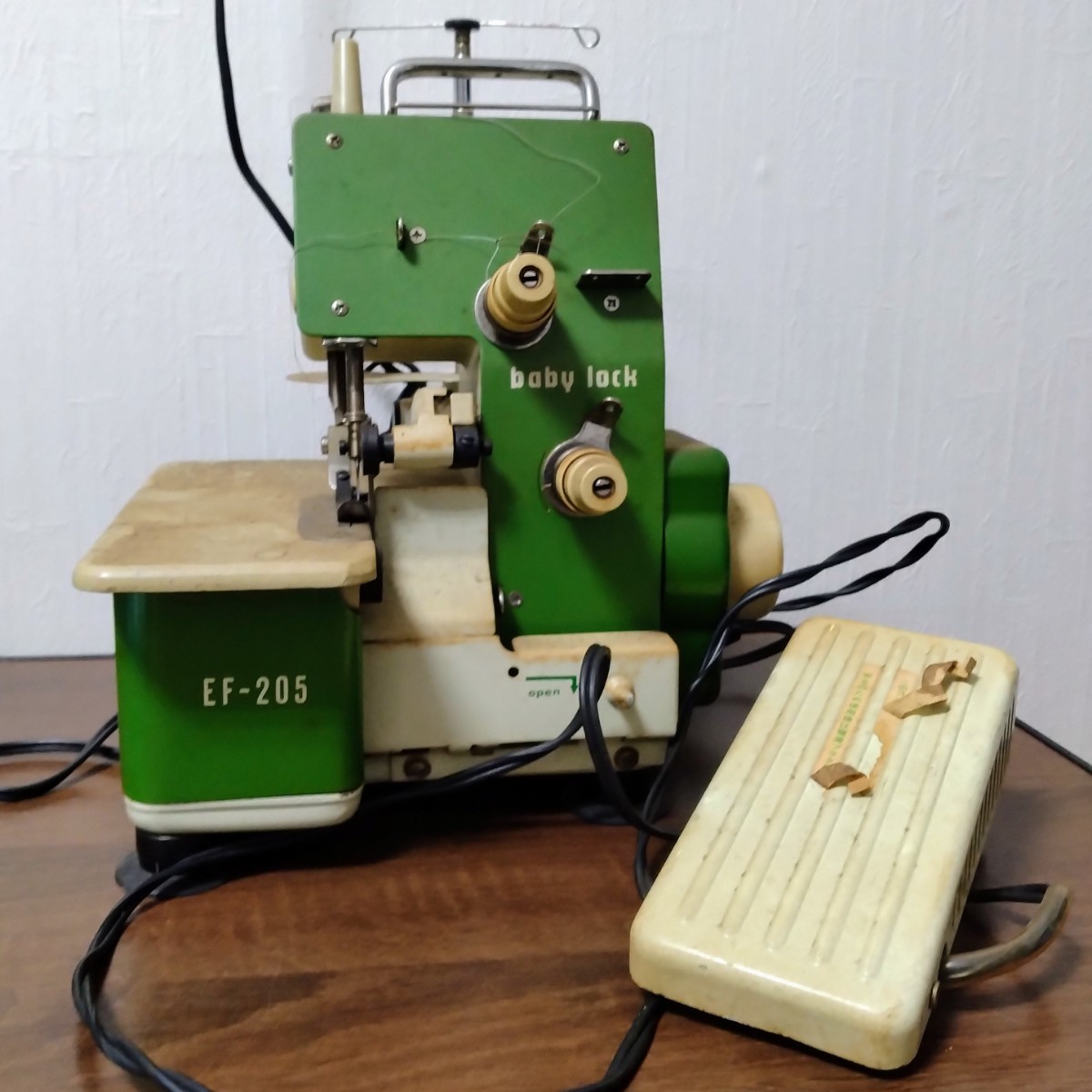 通電確認OK】baby lock EF-205 ベビーロックミシン 昭和レトロ