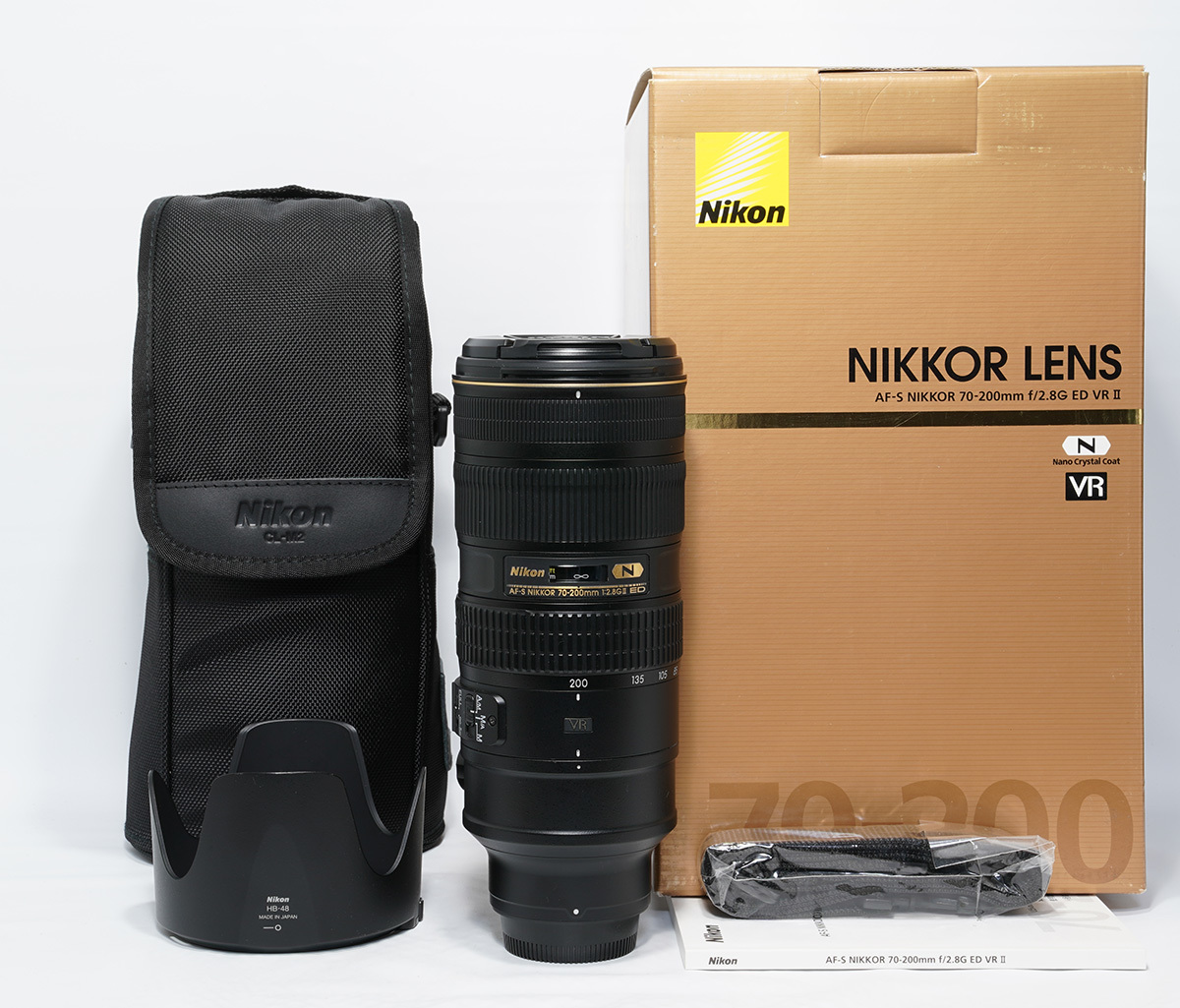 大割引 AF-S ニコン Nikon 即決 NIKKOR 箱、ケース付き 実用品 II VR