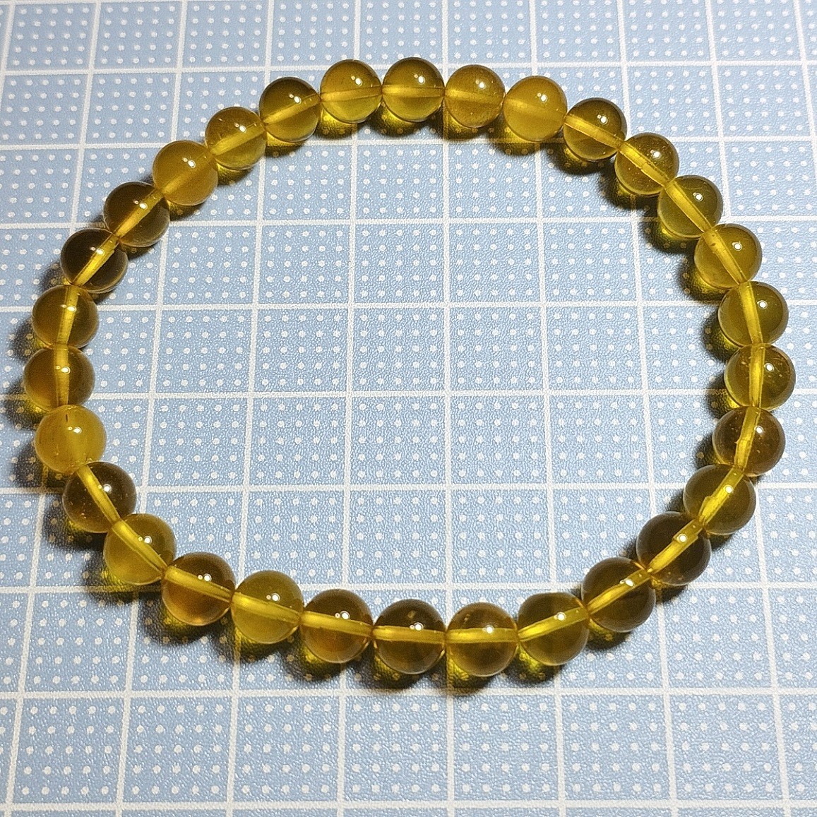  high quality blue amber natural amber amber bracele 6.5mm 18cm