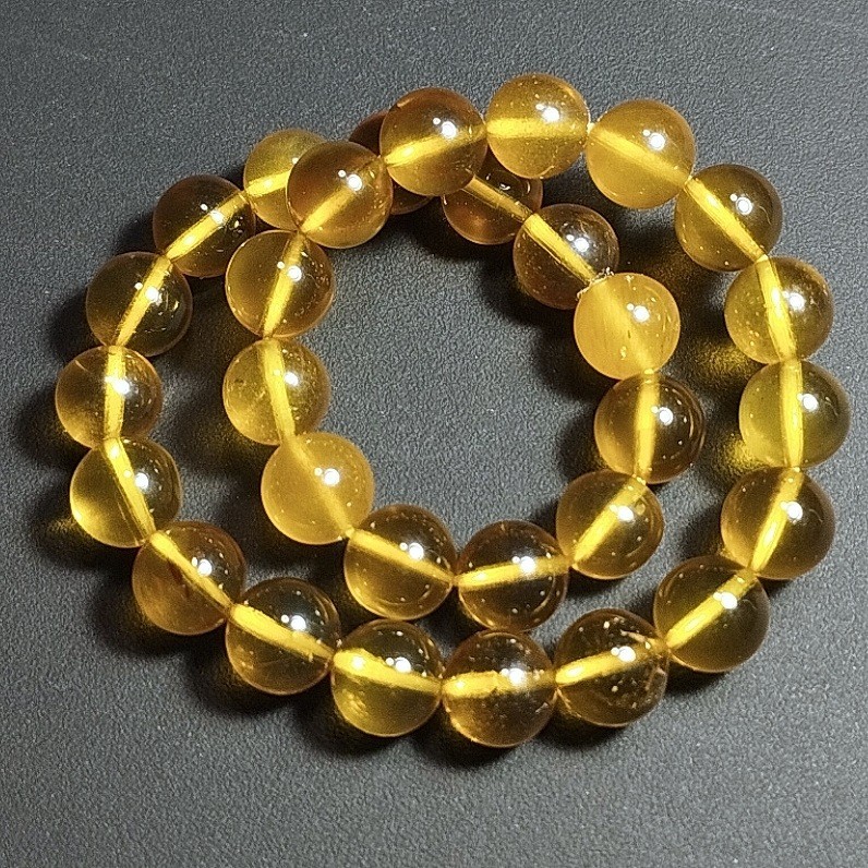  high quality blue amber natural amber amber bracele 6.5mm 18cm