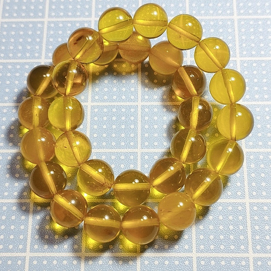  high quality blue amber natural amber amber bracele 6.5mm 18cm