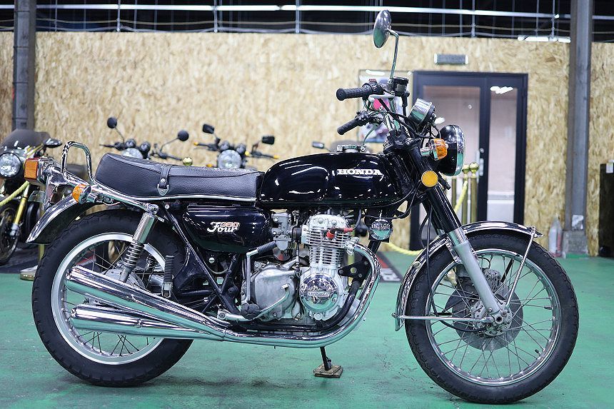 昭和47年登録/フル国内物/CB350four/HM333/純正マフラー/純正シート/ノーマル/類別区分枠内/EG載せ替え無し/Hリム当時物/丸リムしわタンク_080-9732-6810/関山までお問い合わせ下さい