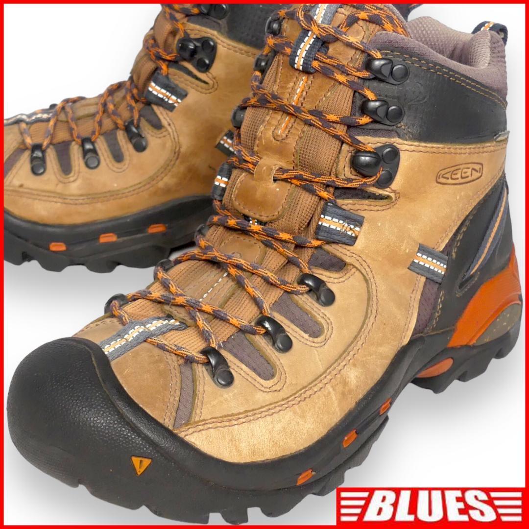 即決 KEEN 25 5cm レザーコンビトレッキングシューズ キーン メンズ 茶