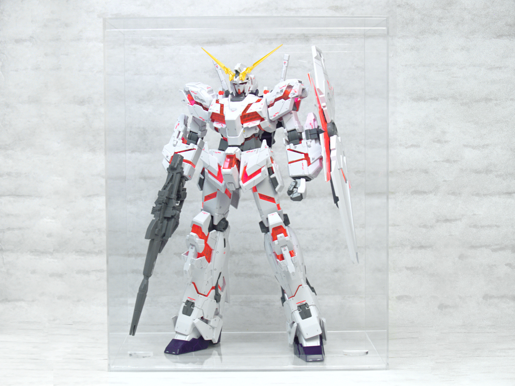 【ラッピング不可】 フィギュアケース アクリルケース けんどん式 横幅400×奥行 透明 機動戦士ガンダムUC(ユニコーン)