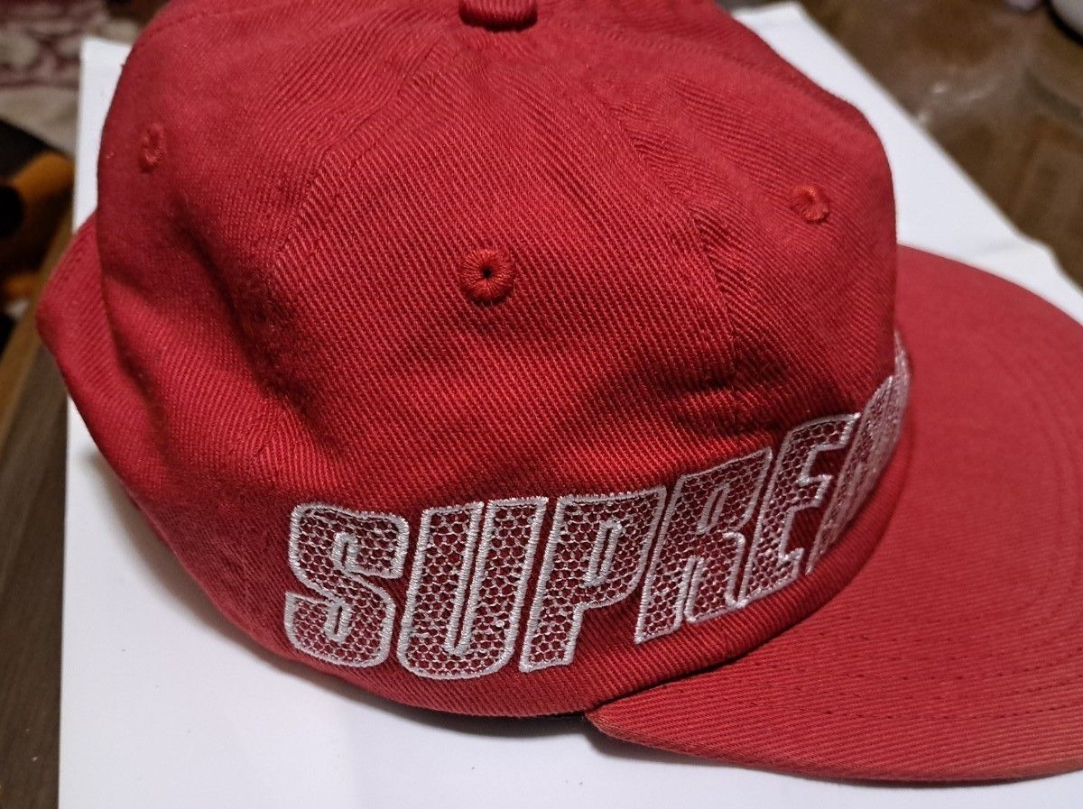 Supreme Side Banner Logo 6-panel Cap FW16 RED 刺繍 新品未 Supreme Side Banner Logo 6-panel Cap FW16 RED 刺繍 新品未
