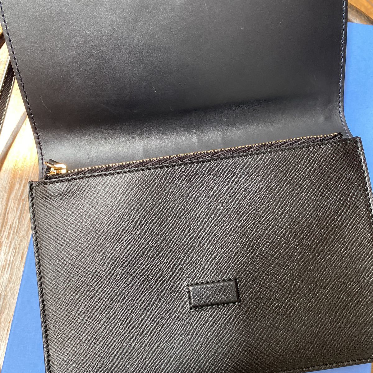 極美品 SMYTHSON(スマイソン） PANAMA PURSE W/STRAP　クロスボディ ミニバッグ