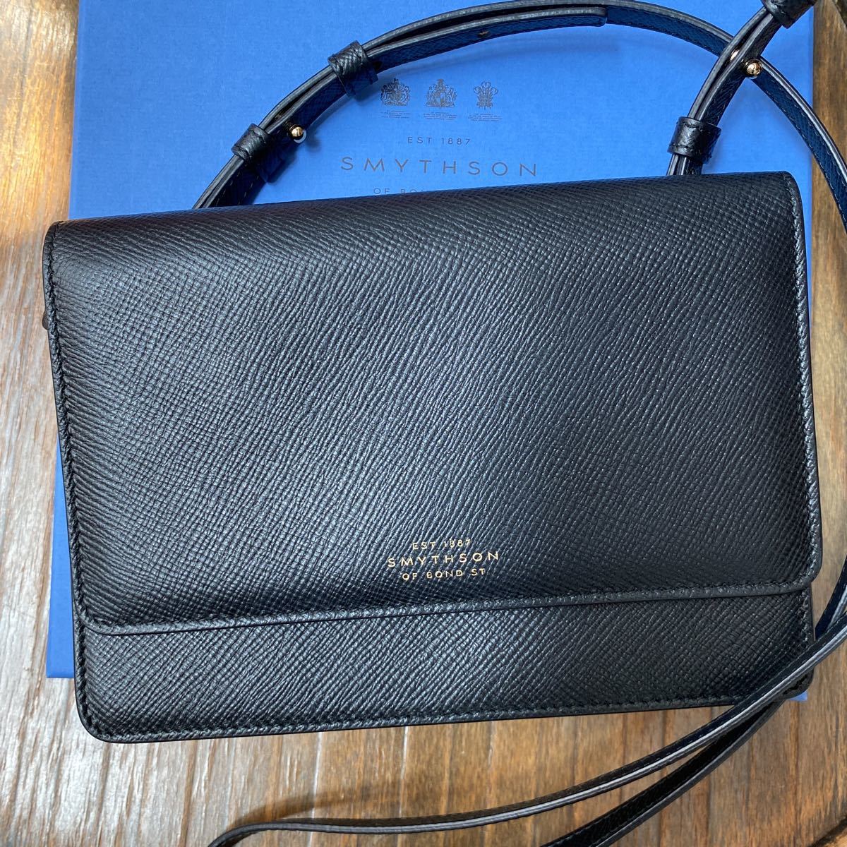 極美品 SMYTHSON(スマイソン) PANAMA PURSE W/STRAP クロスボディ ミニバッグ