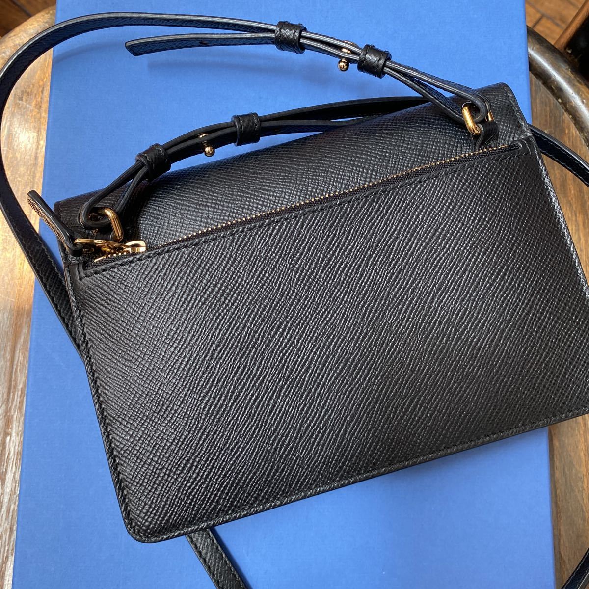 極美品 SMYTHSON(スマイソン） PANAMA PURSE W/STRAP　クロスボディ ミニバッグ