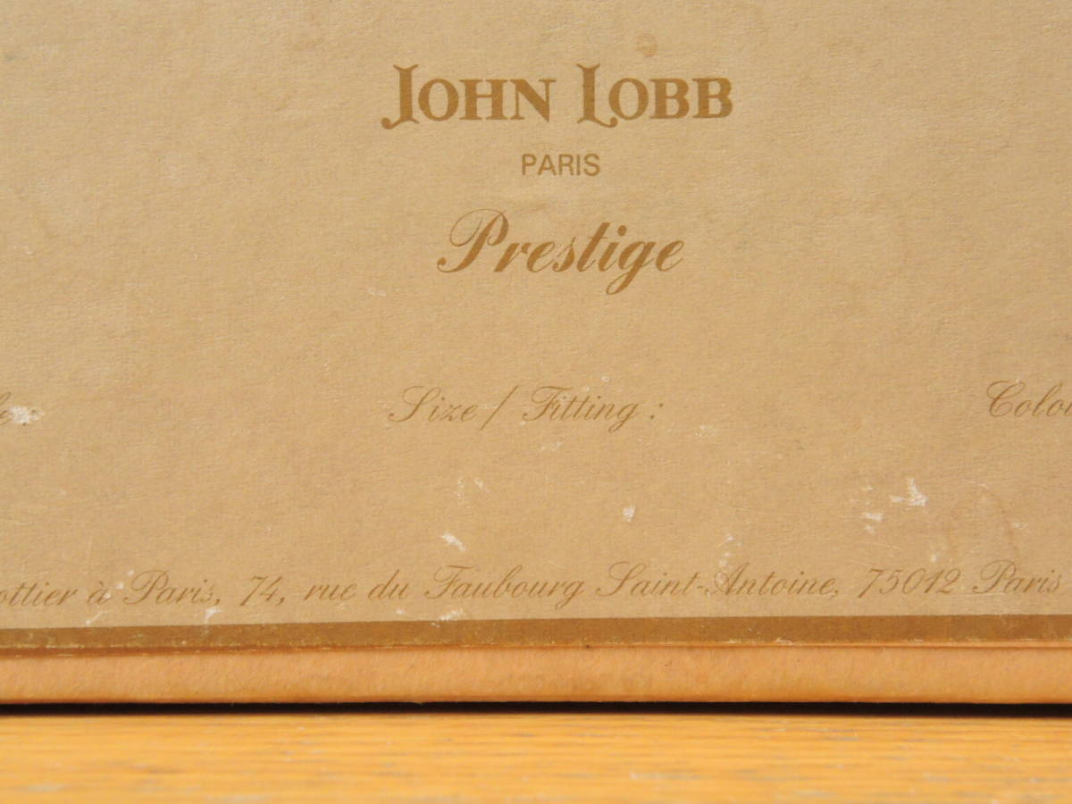 超貴重　80年代初頭の茶箱　Faubourg Saint-Antoine　PARIS　フォーブール・サンタントワーヌ通り住所　JOHN LOBB　パリロゴ入りの純正BOX