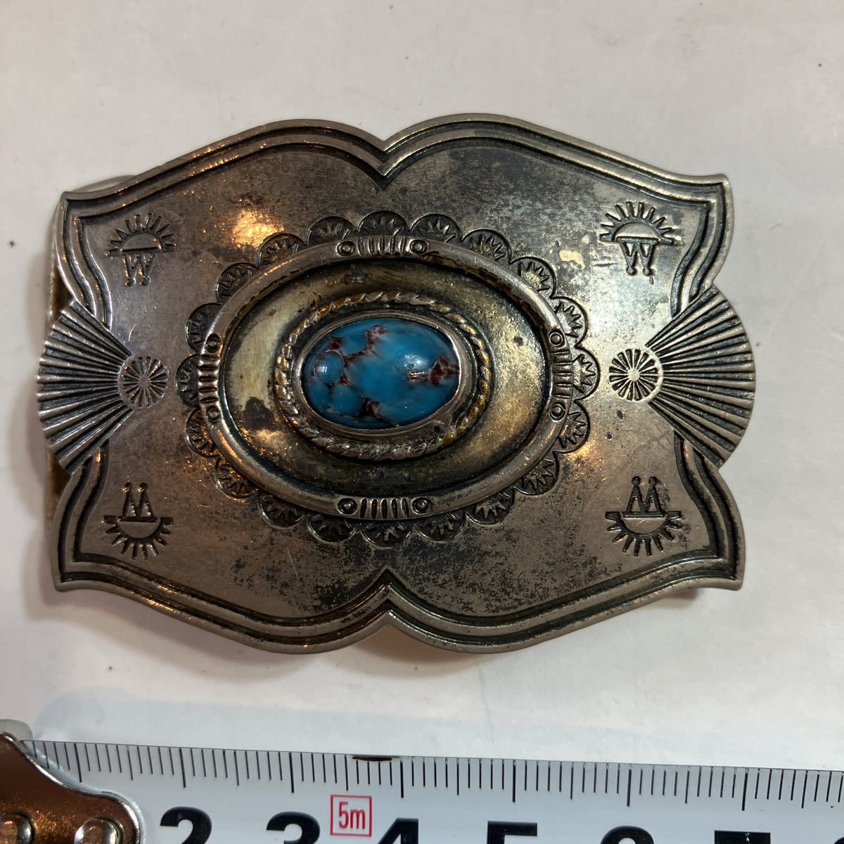  buckle turquoise turquoise SILVER made BOSS PRASS WORKS