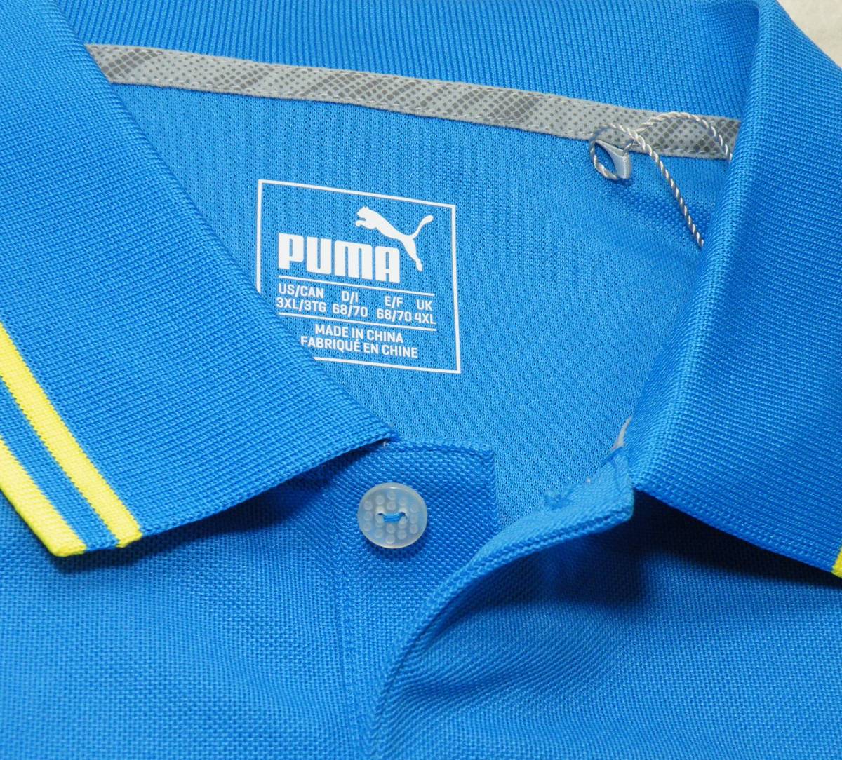 [2 шт. комплект ] Puma Golf ① рубашка-поло / голубой ② длинный рукав pop over / зеленый *USXL(3L-4L) большой размер. мужской Golf одежда * все товар бесплатная доставка 