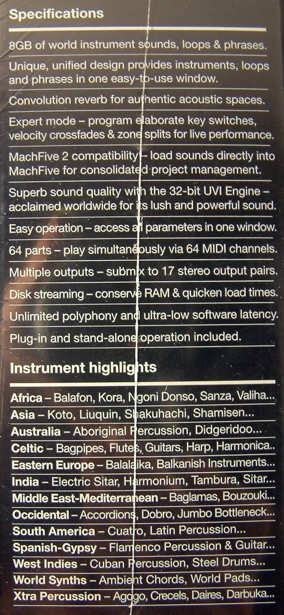 【3334】 MOTU Ethno Instrument iLok付 新品 両用(Windows Mac) モツ エスノ インストゥルメント  エスニック音源プラグイン 楽器 サウンド