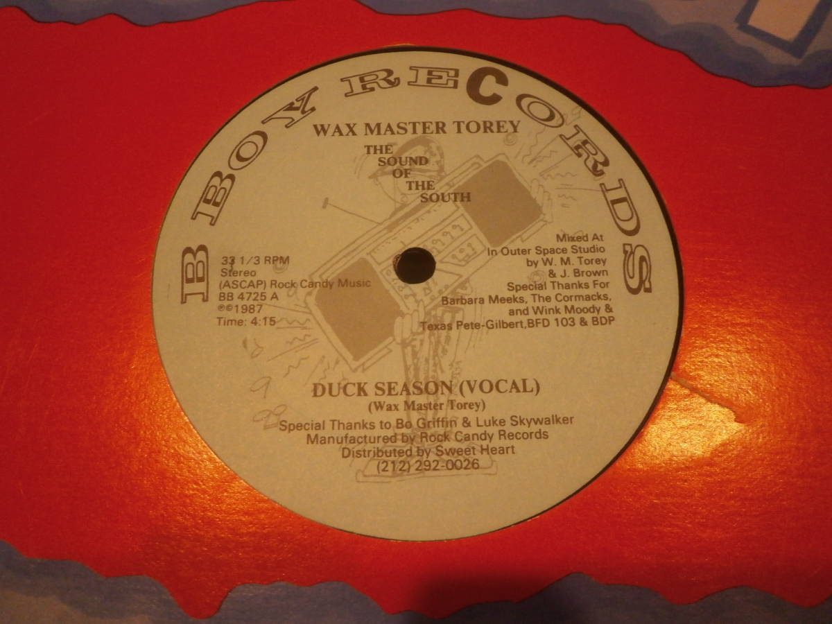 WAX MASTER TOREY / DUCK SEASON /B-BOY RECORDS/ミドル/サウス_画像1