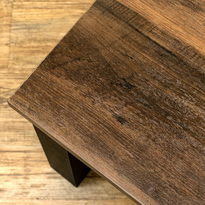 こたつテーブル 80cm×60cm 木目柄 300W コンパクトサイズ 長方形 木製 ヴィンテージブラウン KJL-01(VBR)_画像5