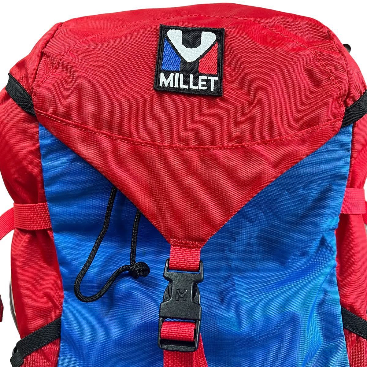 即決 MILLET 美品 バックパック ミレー リュック レッド ブルー 登山