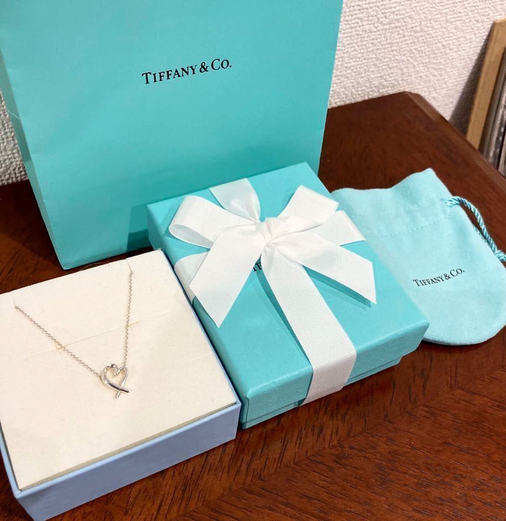 新品 正規品 ティファニー tiffany&co ネックレス ラヴィングハート シルバー ケース巾着紙袋リボン 箱　プレゼント ハート ティファニー