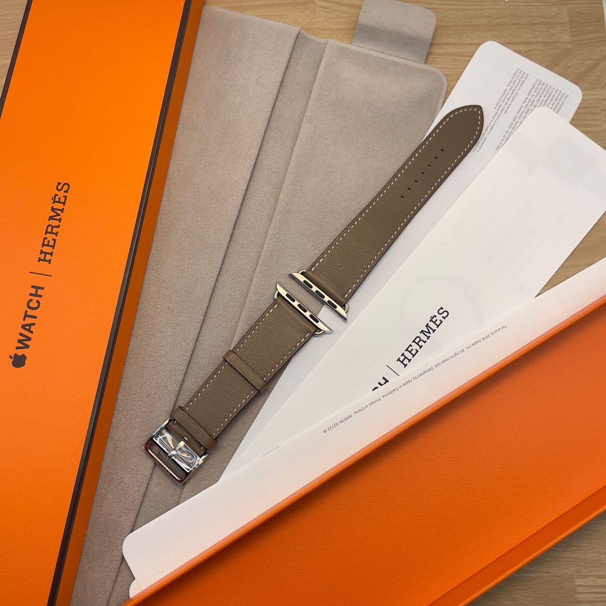 1145 Apple Watch HERMES エトゥープ エルメス レザー-