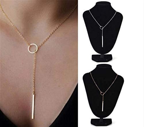 * lady's simple necklace * Circle necklace lady's accessory gold a7